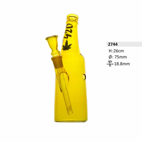 Bong de vidrio „420 Leaf“ – 26 cm-Smagro GmbH