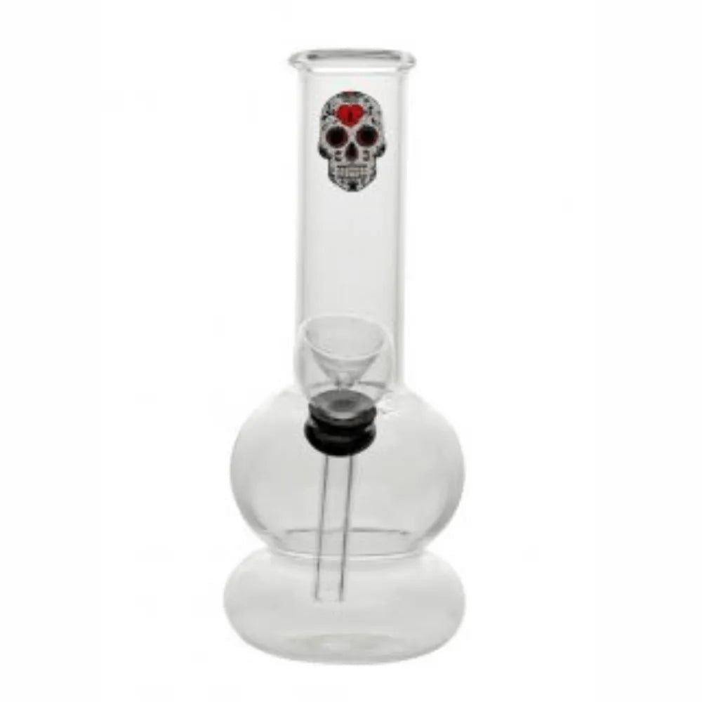 Glas-Mini-Bong Skull 15 cm
