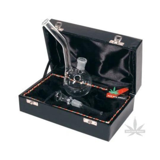 Szklane bongo w walizce 17 cm