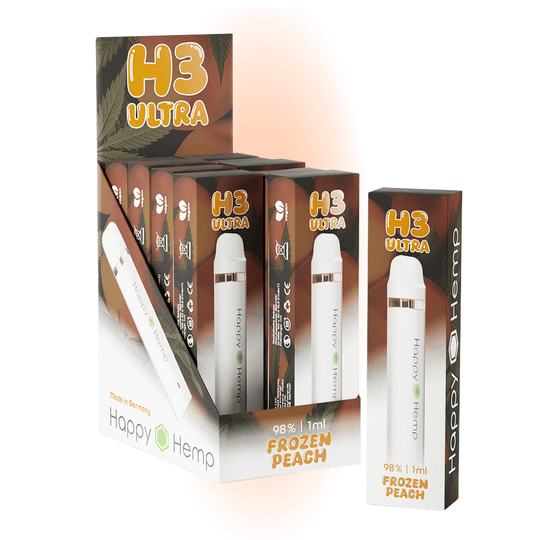 Happy Hemp H3 Ultra Frozen Peach 1ml Vape