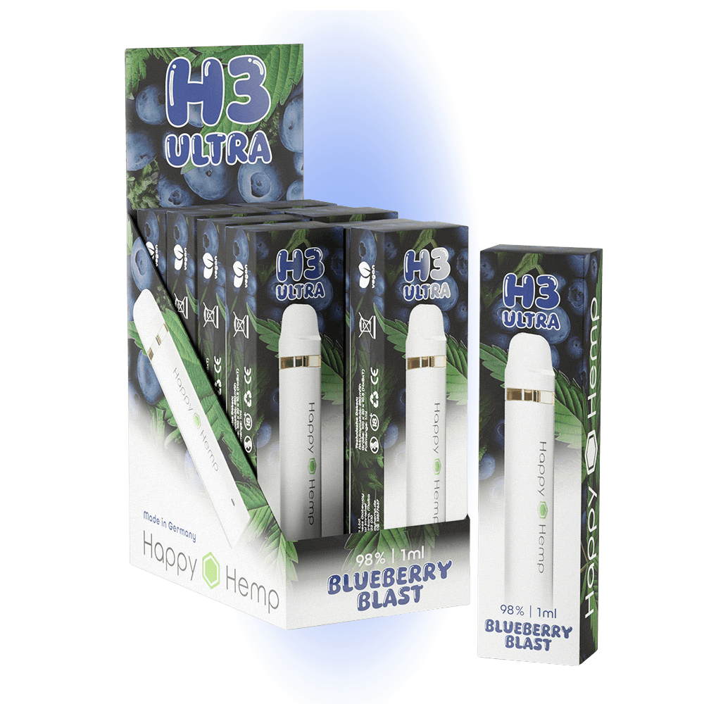 Happy Hemp H3 Ultra Blueberry Blast 1ml Vape