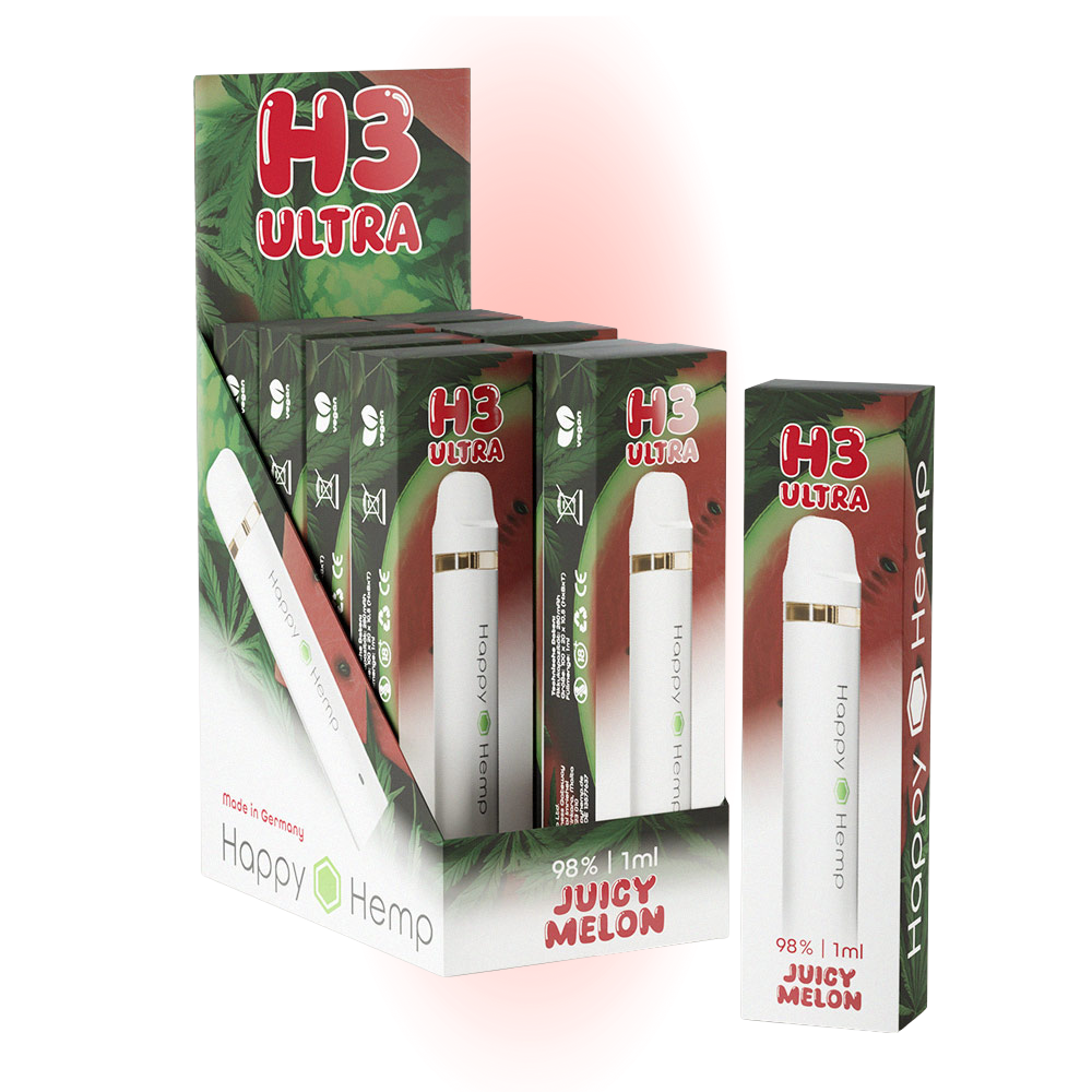 Happy Hemp H3 Ultra Juicy Watermelon 1ml Vape