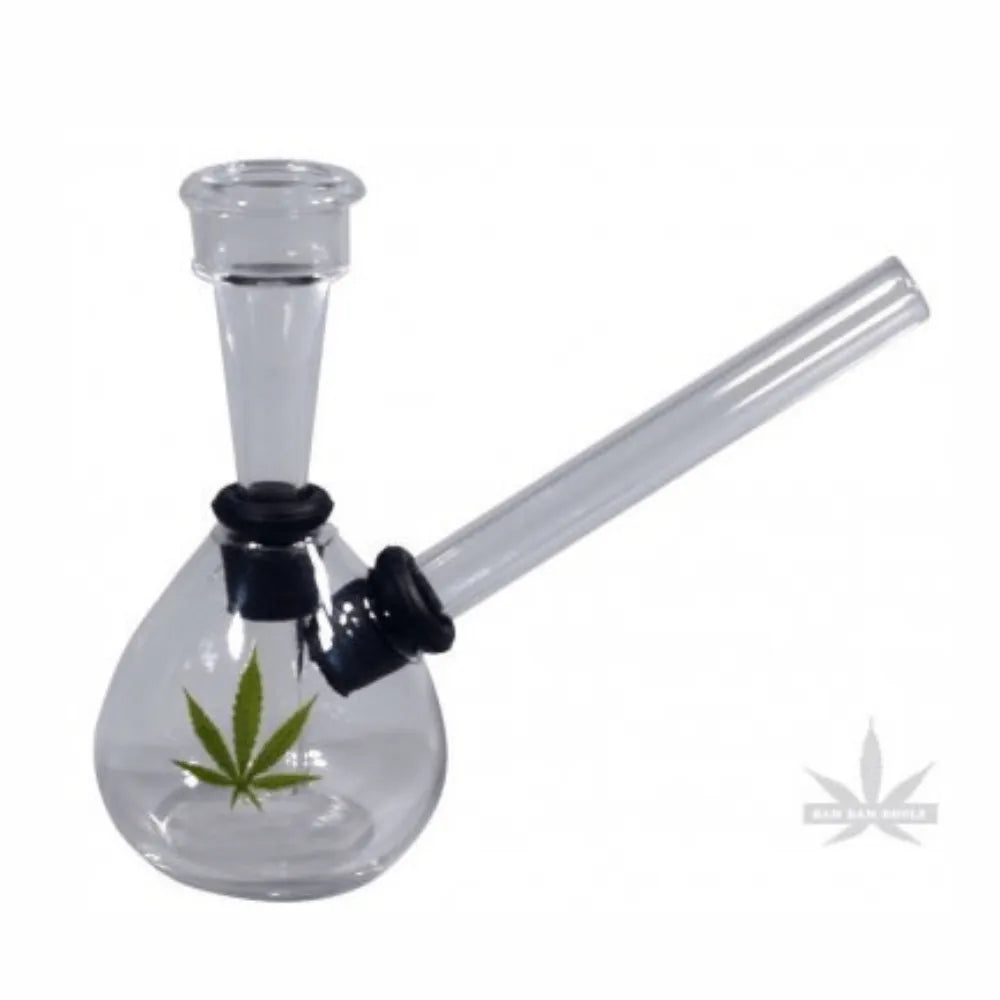 Pequeña bong de vidrio de 9 cm