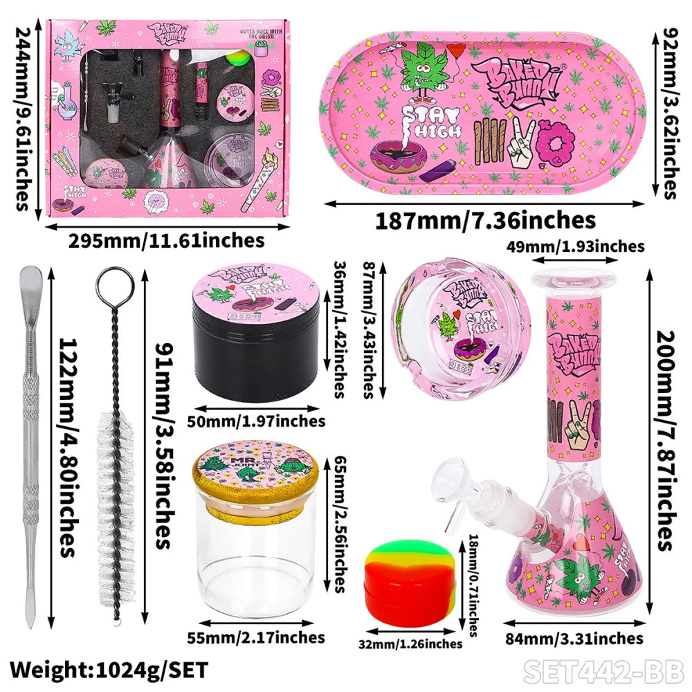 Baked Bunny Bong Set – kompletny zestaw do palenia 7-częściowy