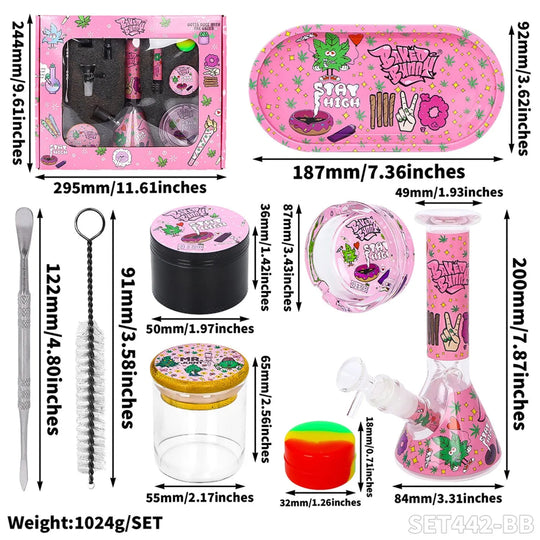 Baked Bunny Bong Set – Set completo para fumar de 7 piezas