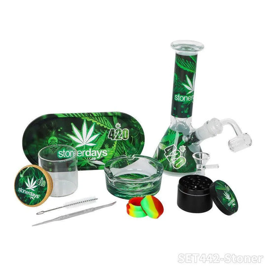 Set de Bong – Juego completo para fumar de 7 piezas.