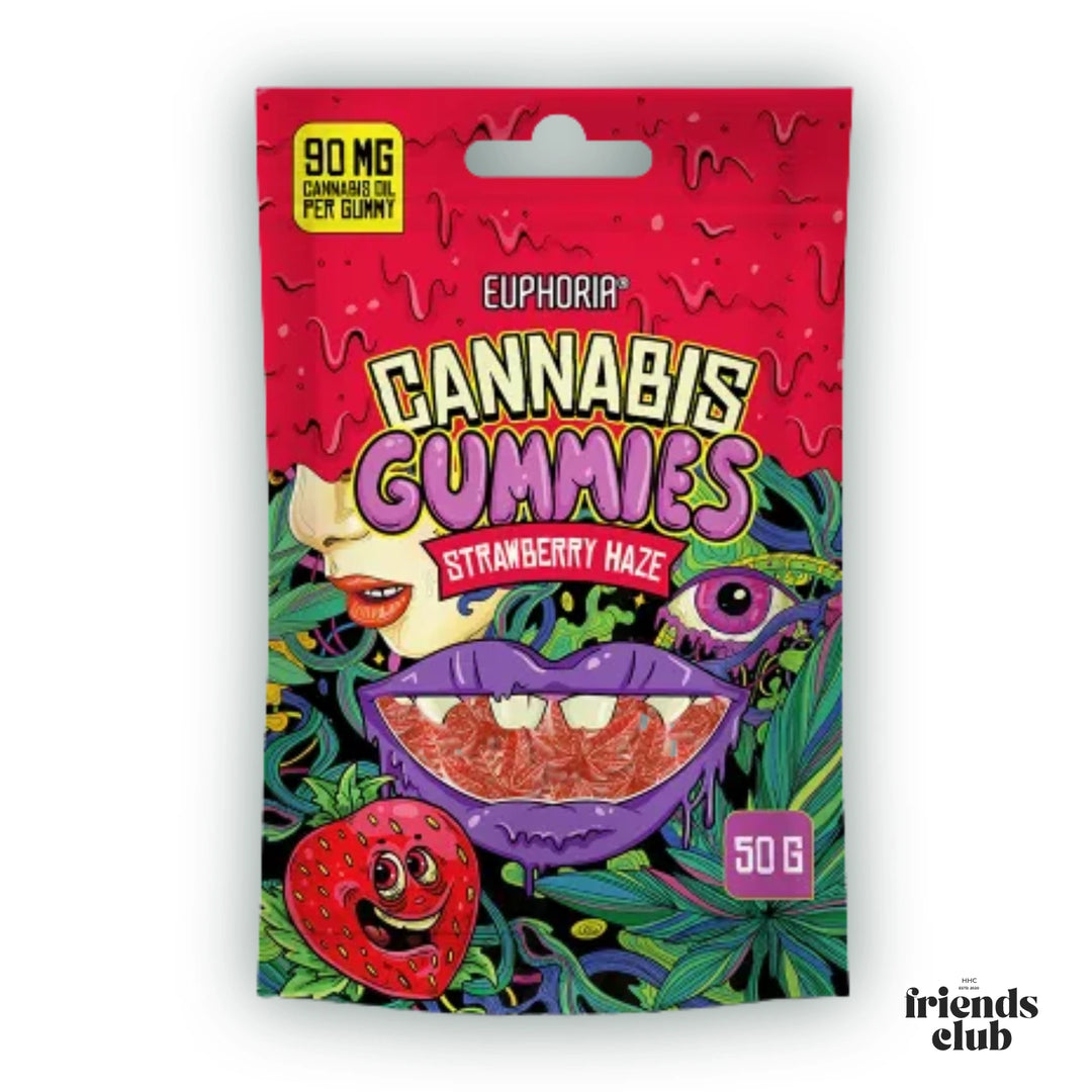 Euphoria Cannabis Gummies Strawberry Haze (50g) - hhcfriends