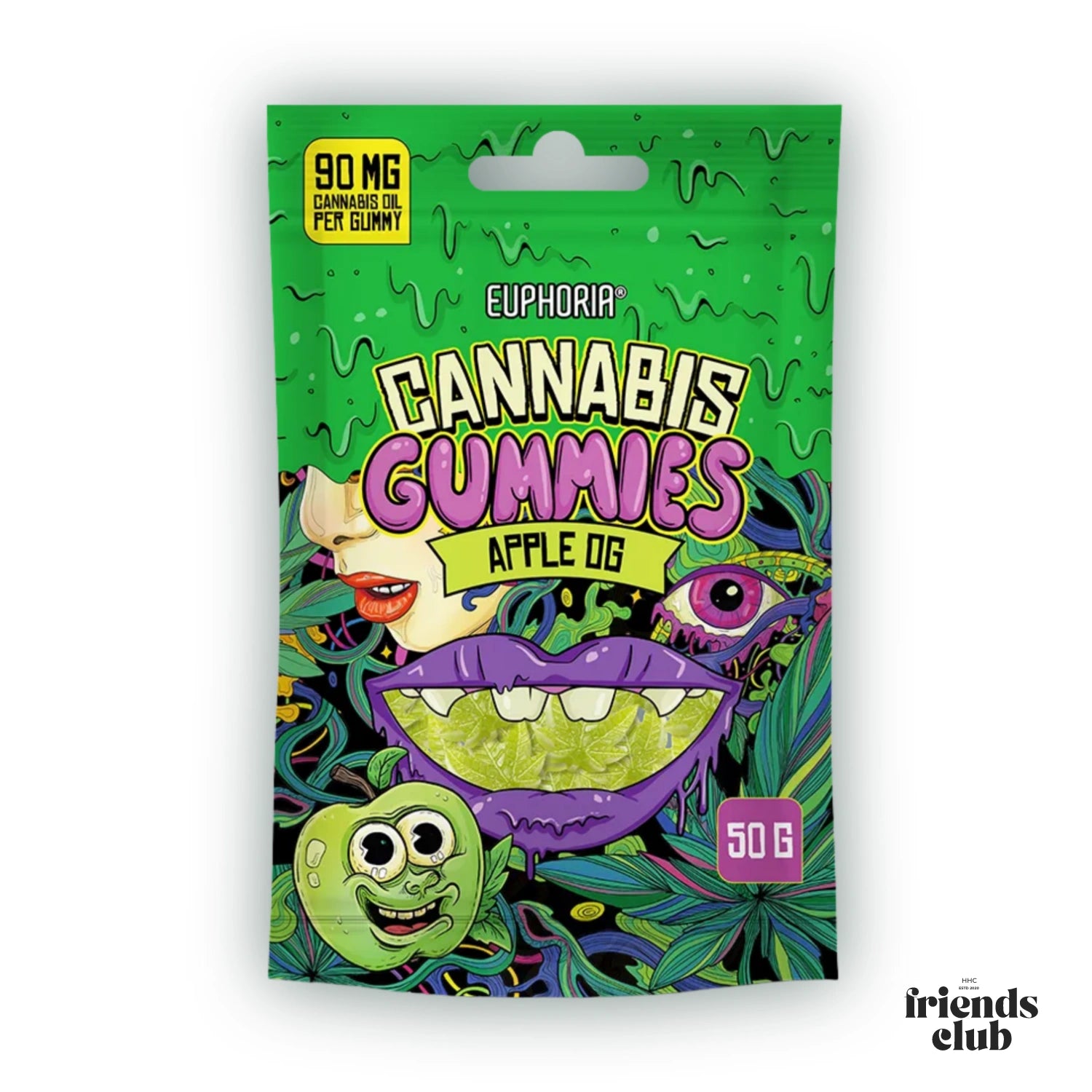 Euphoria Cannabis Gummibeertjes Apfel OG (50g) - hhcfriends