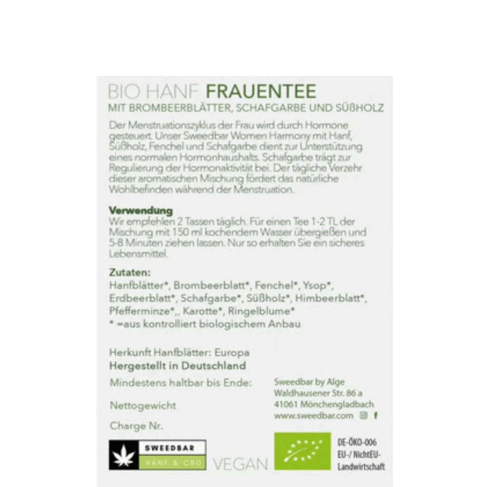 Bio Hanftee Sweed Harmony 30g Vegan