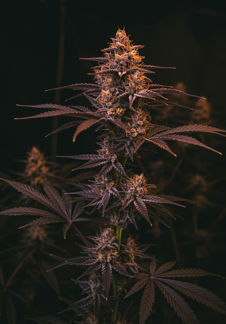 Bubblegum Cannabis Strain sötét háttérrel