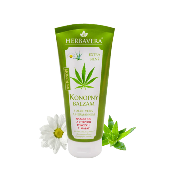 Hennepbalsem met Aloe Vera, glycerine en kamille, 200 ml Herbavera