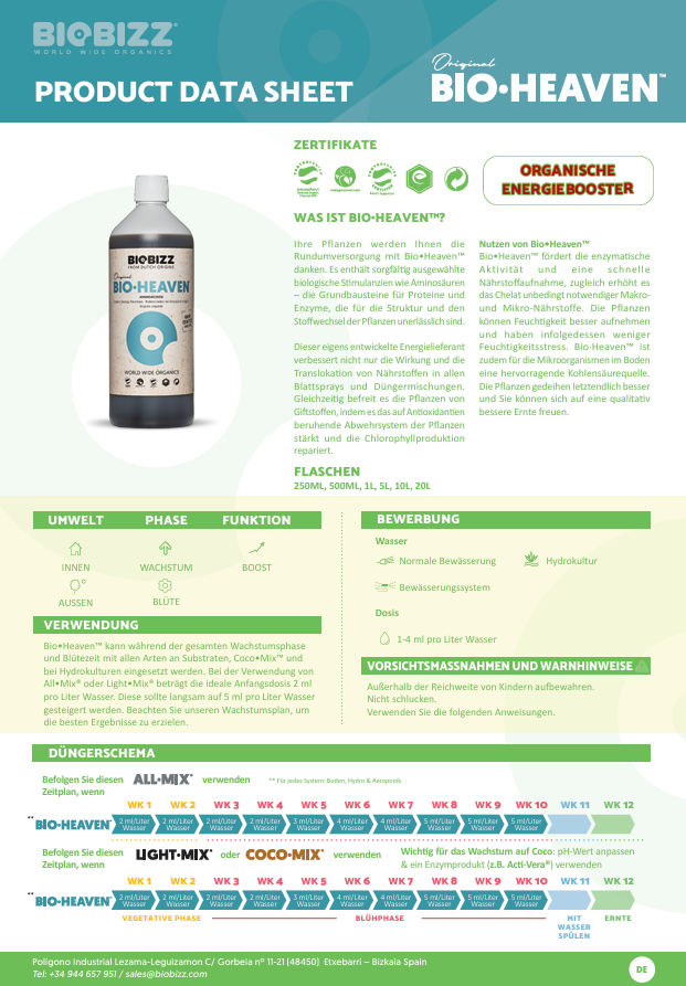 Bio Bizz Bio-Heaven Energy Booster