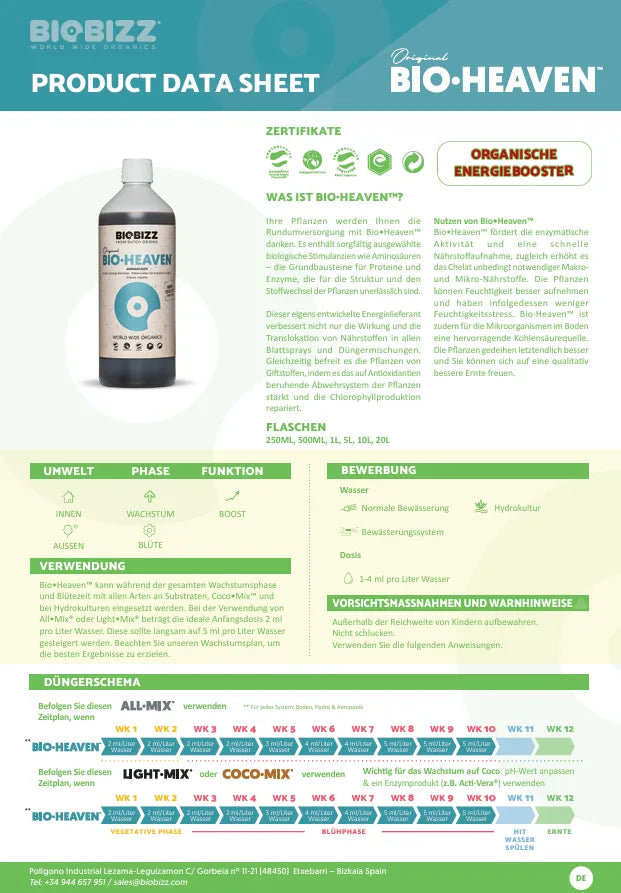 Bio Bizz Bio-Heaven energiebooster