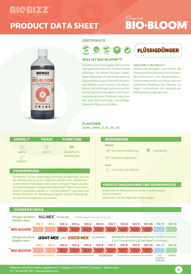 Bio Bizz Bio-Bloom Nawóz-Smagro GmbH