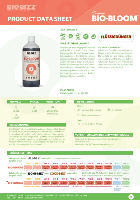 Bio Bizz Bio-Bloom Nawóz-Smagro GmbH