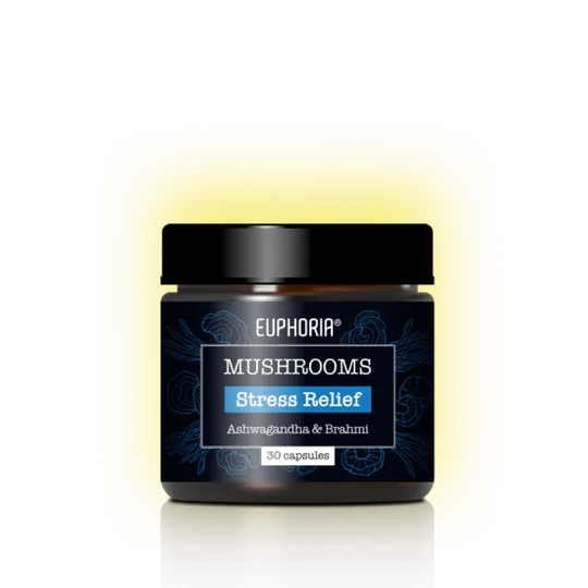 Euphoria Mushrooms Mezcla para Alivio del Estrés 30 Cápsulas