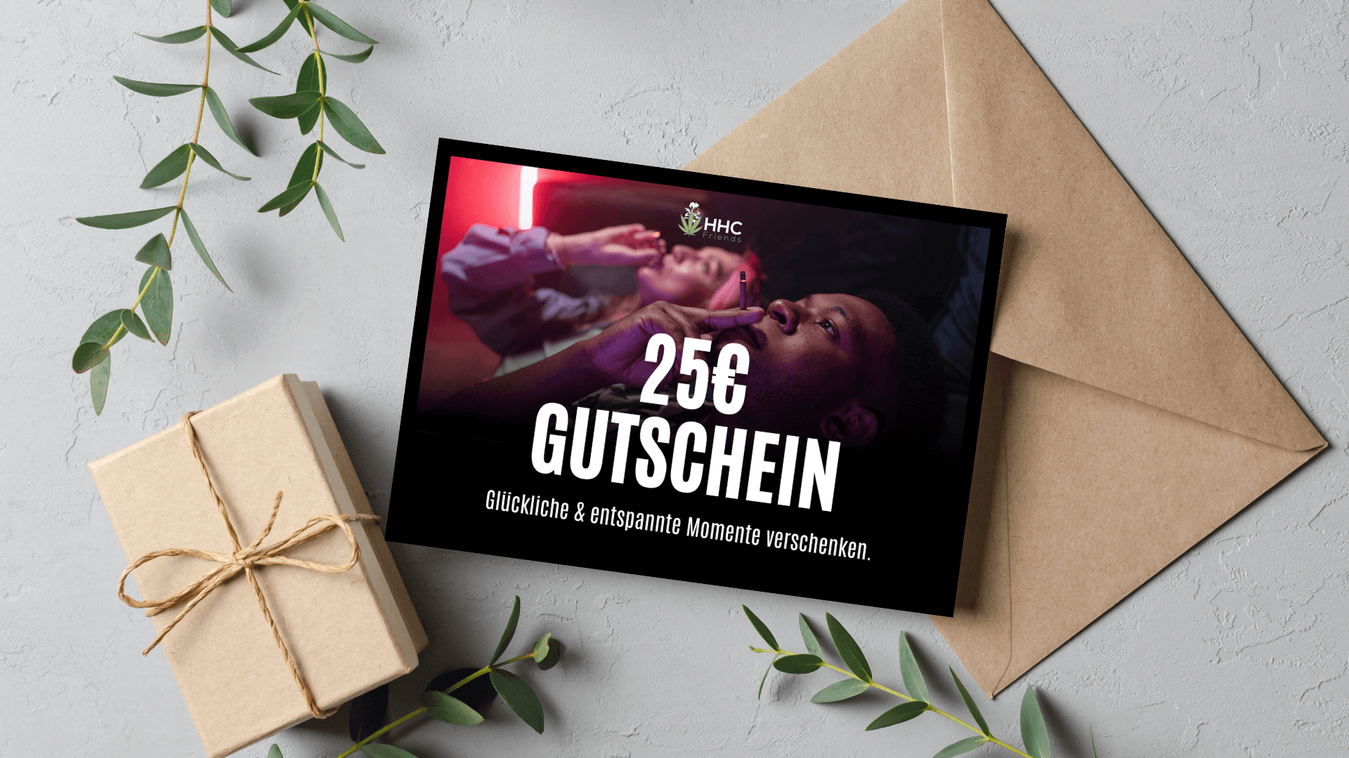 Cadeaubonnen van HHCFriends om Cannabisproducten cadeau te doen