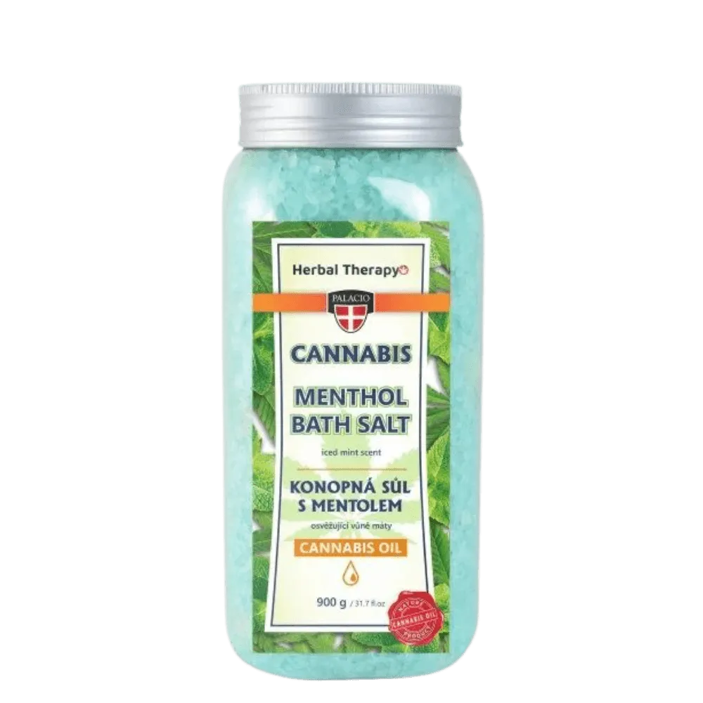 Cannabis-Badesalz mit Menthol, 900 g Palacio