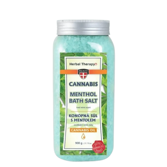 Sales de baño de cannabis con mentol, 900 g Palacio