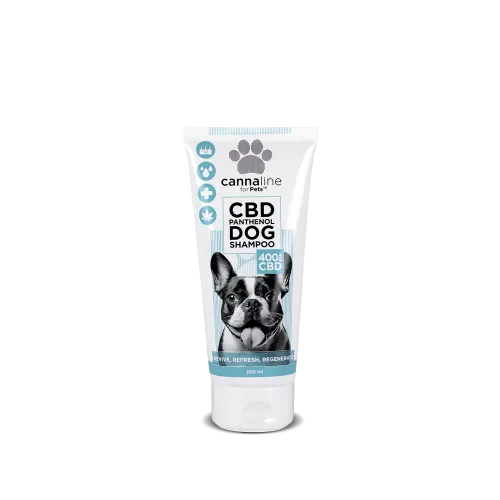 Champú para perros CBD con pantenol (400 mg CBD) 200 ml