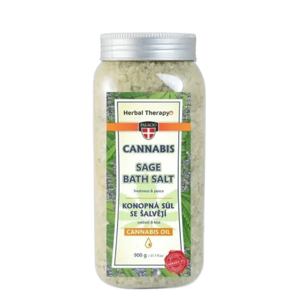 Cannabis & Salbei Badesalz, 900 g Palacio