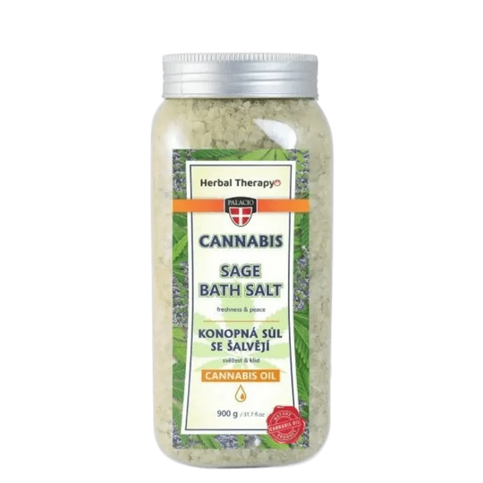 Sal de baño de Cannabis y Salvia, 900 g Palacio