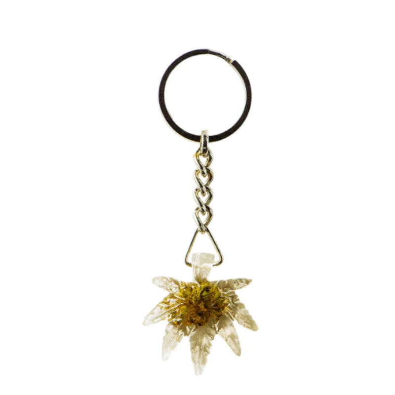 Cannabisblad-sleutelhanger met Cannabis